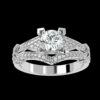 Eternity Charm Round Solitaire Diamond Ring Made In 18 / 14 /10 KT Gold Studded With Certified Lab Diamond For Wedding And Anniversary Gift