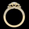 Round Cut Engagement Ring Made In 18 / 14 / 10 KT Gold Embellished With Certified Lab Diamonds For Wedding And Anniversary Gift For Her