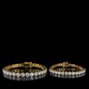 Iced Out 5 MM Round Tennis Bracelet Made In 10 KT Gold Embellished With Shinny Moissanite Diamond For Birthday And Anniversary Gift For Her