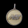 Circle Pendant With Any Letter In Center Made In 925Sterling Silver Studded With Shinny Moissanite Diamond For Birthday And Anniversary Gift