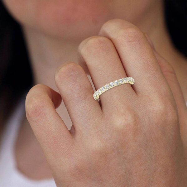 Wedding Diamond Ring Made In 18 / 14 / 10 KT Gold Embellished With Certified Lab Diamonds For Anniversary And Wedding Gift For Her