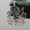 3.5" Long 2.75" Wide No Days Off Iced Out Pendant Made In 925 Sterling Silver Embellished With Shiny Moissanite Diamonds For Birthday Gift