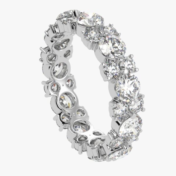 Diamond Gold Ring Made In 18 / 14 / 10 KT Gold Embellished With Certified Lab Diamonds For Anniversary And Wedding Gift For Her