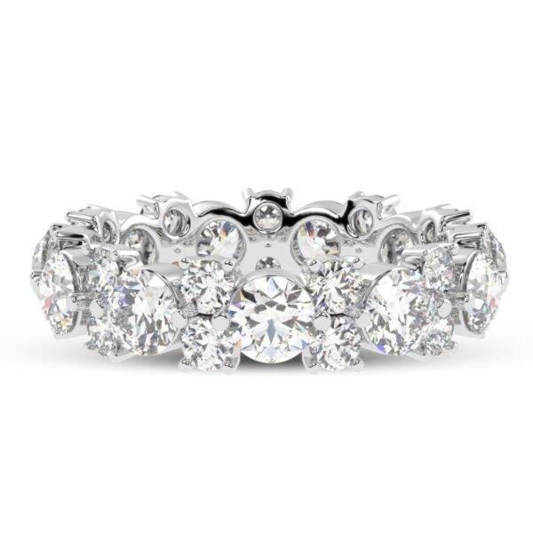 Diamond Gold Ring Made In 18 / 14 / 10 KT Gold Embellished With Certified Lab Diamonds For Anniversary And Wedding Gift For Her