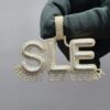 Iced Out Any Name Pendant Made In 925 Sterling Silver Embellished With Shinny Moissanite Diamonds For Birthday And Anniversary Gift for Her