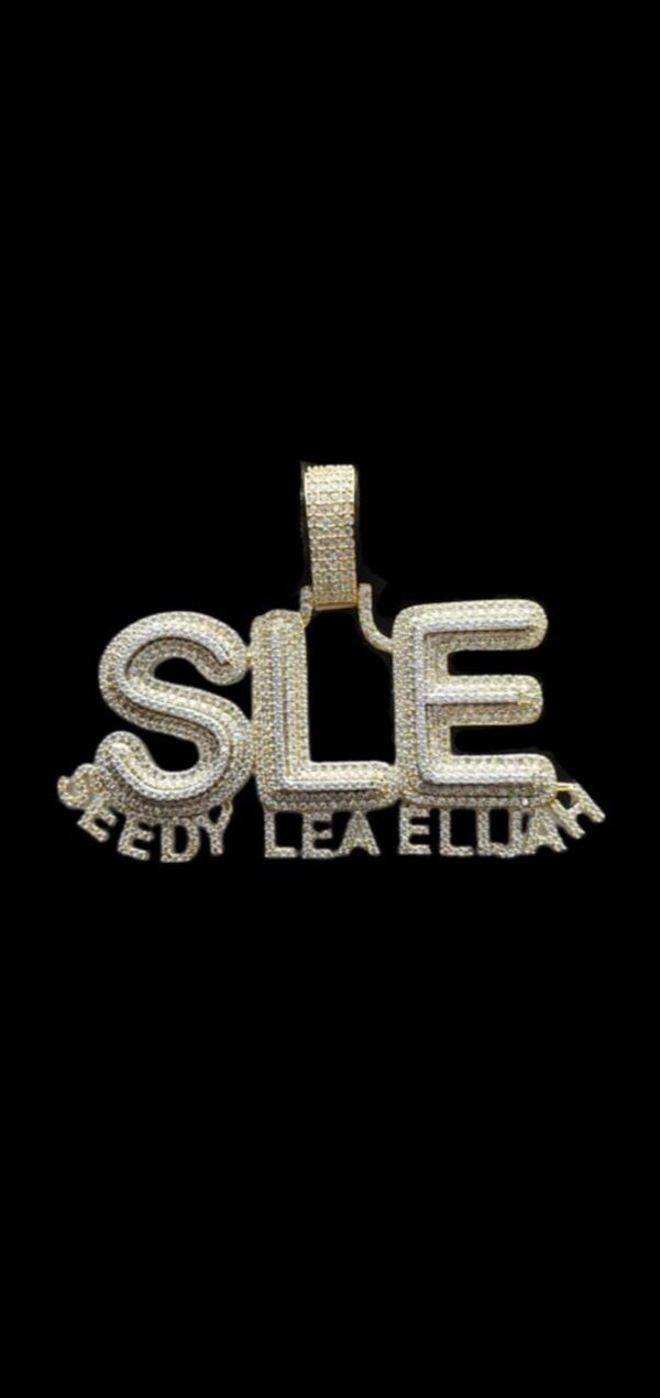 Iced Out Any Name Pendant Made In 925 Sterling Silver Embellished With Shinny Moissanite Diamonds For Birthday And Anniversary Gift for Her