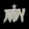2.5" Long 4" Wide Customized Any Name Pendant Made In 925 Sterling Silver Embellished With Shinny Moissanite Diamonds For Birthday Gift