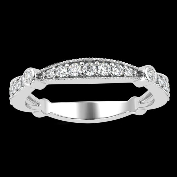 Gold Wedding Ring Made In 18 / 14 / 10 KT Gold Embellished With Shinny Moissanite Diamonds For Wedding And Anniversary Gift For Her
