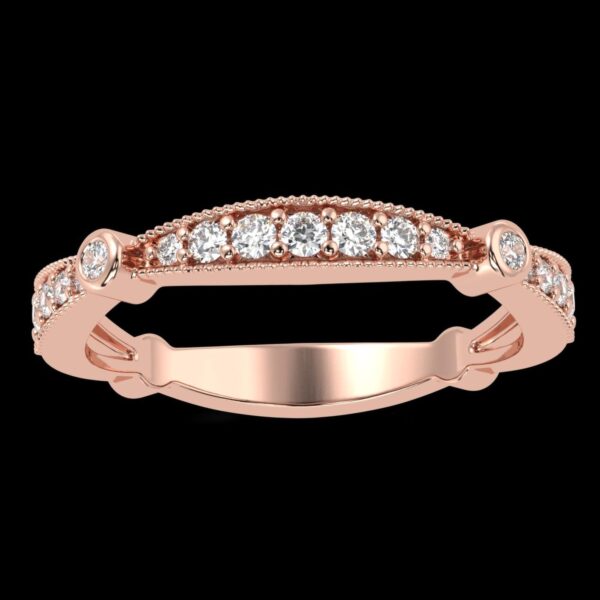 Gold Wedding Ring Made In 18 / 14 / 10 KT Gold Embellished With Shinny Moissanite Diamonds For Wedding And Anniversary Gift For Her