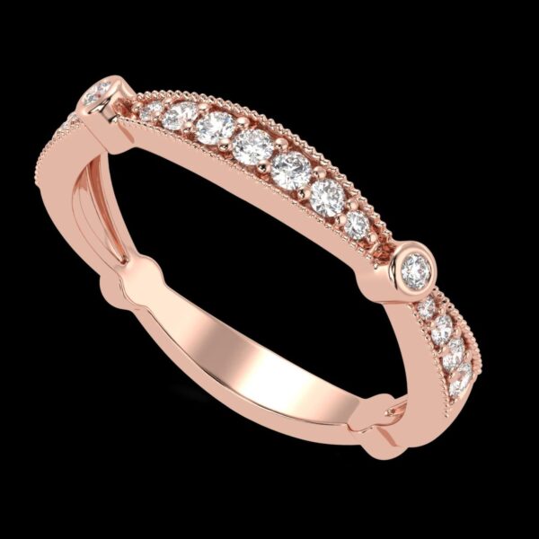 Gold Wedding Ring Made In 18 / 14 / 10 KT Gold Embellished With Shinny Moissanite Diamonds For Wedding And Anniversary Gift For Her