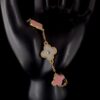 Classic Flower Bracelet Available In Three Different Colors Made In 18 / 14 / 10 KT Gold Embellished With Certified Lab Diamonds For Gift