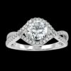 Infinity Round Diamond Ring Made In 18 / 14 / 10 KT Gold Embellished With Certified Lab Diamonds For Wedding And Anniversary Gift For Her