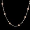 Beaded Iced Out Diamond Necklace Made In 925Sterling Silver Studded With Shinny Moissanite Diamond For Birthday And Anniversary Gift For Her