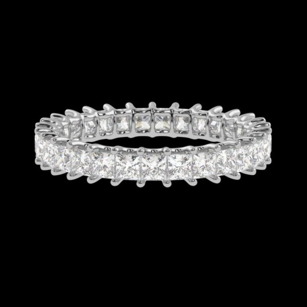 Princess Diamond Ring Made In 18 / 14 / 10 KT Gold Embellished With Certified Lab Diamonds For Wedding And Anniversary Gift For Her