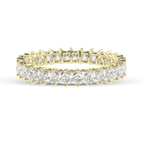 Princess Diamond Ring Made In 18 / 14 / 10 KT Gold Embellished With Certified Lab Diamonds For Wedding And Anniversary Gift For Her