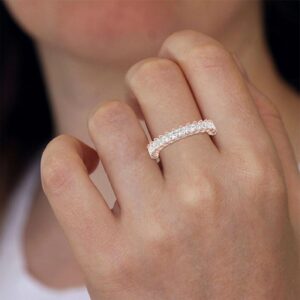 Princess Diamond Ring Made In 18 / 14 / 10 KT Gold Embellished With Certified Lab Diamonds For Wedding And Anniversary Gift For Her