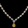 Pear Diamond Necklace Made In 18 / 14 / 10 KT Gold Embellished With Certified Lab Diamonds For Birthday And Anniversary Gift For Her