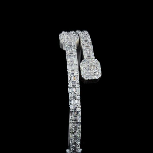 Iced Out Classic Bracelet Made In 925 Sterling Silver Embellished With Shinny Moissanite Diamonds For Birthday And Anniversary Gift For Her