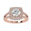 Solitaire Round Diamond Ring Made In 18 / 14 / 10 KT Gold Embellished With Certified Lab Diamonds For Anniversary And Wedding Gift For Her