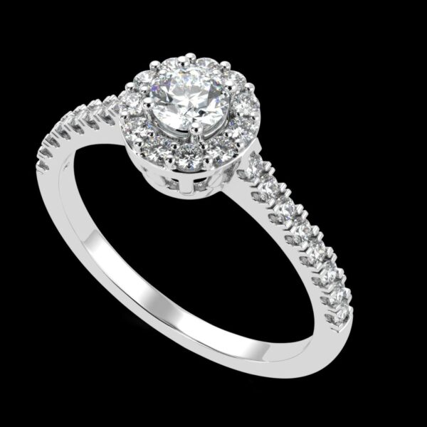 Solitaire Round Engagement Ring Made In 18 / 14 / 10 KT Gold Embellished Certified Lab Diamonds For Wedding And Anniversary Gift For Her