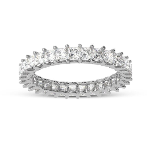 Princess Diamond Ring Band Made In 18 / 14 10 KT Gold Embellished With Certified Lab Diamonds For Wedding And Wedding Gift For Her