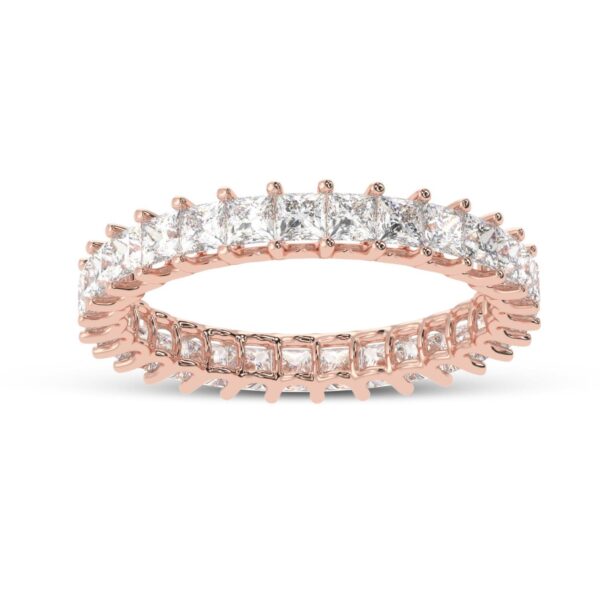 Princess Diamond Ring Band Made In 18 / 14 10 KT Gold Embellished With Certified Lab Diamonds For Wedding And Wedding Gift For Her