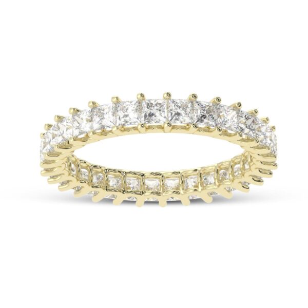 Princess Diamond Ring Band Made In 18 / 14 10 KT Gold Embellished With Certified Lab Diamonds For Wedding And Wedding Gift For Her