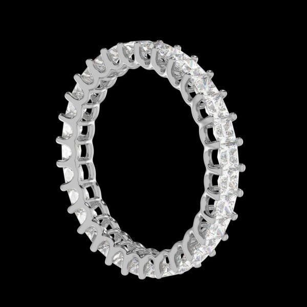 Princess Diamond Ring Band Made In 18 / 14 10 KT Gold Embellished With Certified Lab Diamonds For Wedding And Wedding Gift For Her