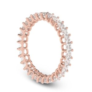 Princess Diamond Ring Band Made In 18 / 14 10 KT Gold Embellished With Certified Lab Diamonds For Wedding And Wedding Gift For Her