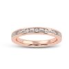 Unique Diamond Ring Band Made In 18 / 14 / 10 KT Gold Embellished With Certified Lab Diamonds For Wedding And Anniversary Gift For Her