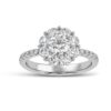 Flower Style Round Diamond Ring Made In 18 / 14 /10 KT Gold Embellished With Certified Lab Diamonds For Anniversary And Wedding Gift For Her