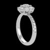 Flower Style Round Diamond Ring Made In 18 / 14 /10 KT Gold Embellished With Certified Lab Diamonds For Anniversary And Wedding Gift For Her