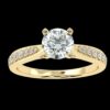 Solitaire Round Diamond Wedding Ring Made In 18 / 14 / 10 KT Gold Embellished With Certified Lab Diamonds For Wedding And Anniversary Gift