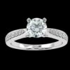 Solitaire Round Diamond Wedding Ring Made In 18 / 14 / 10 KT Gold Embellished With Certified Lab Diamonds For Wedding And Anniversary Gift