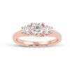 Sparkling Round Diamond Ring Made In 18 / 14 / 10 KT Gold Embellished With Certified Lab Diamonds For Wedding And Anniversary Gift For Her