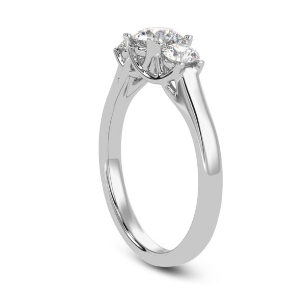 Sparkling Round Diamond Ring Made In 18 / 14 / 10 KT Gold Embellished With Certified Lab Diamonds For Wedding And Anniversary Gift For Her