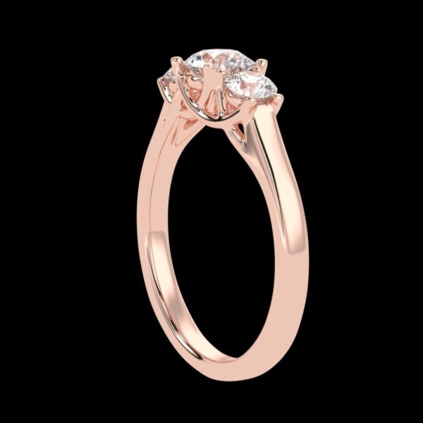 Sparkling Round Diamond Ring Made In 18 / 14 / 10 KT Gold Embellished With Certified Lab Diamonds For Wedding And Anniversary Gift For Her