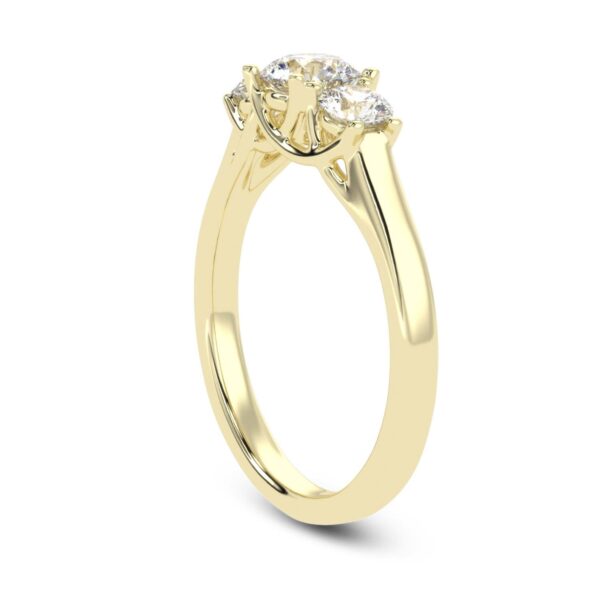 Sparkling Round Diamond Ring Made In 18 / 14 / 10 KT Gold Embellished With Certified Lab Diamonds For Wedding And Anniversary Gift For Her