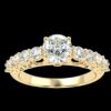Lab Grown Diamond Wedding Ring Made In 18 / 14 / 10 KT Gold Embellished With Certified Lab Diamonds For Anniversary And Wedding Gift For Her