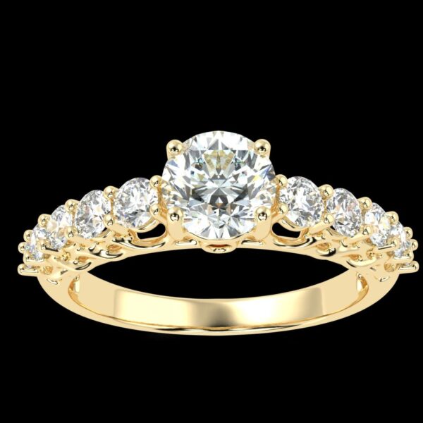 Lab Grown Diamond Wedding Ring Made In 18 / 14 / 10 KT Gold Embellished With Certified Lab Diamonds For Anniversary And Wedding Gift For Her