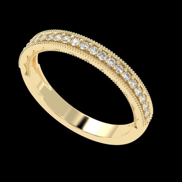 Charming Lab Diamond Gold Ring Made In 18 / 14 / 10 KT Gold Embellished With Certified Lab Diamonds For Wedding And Anniversary Gift For Her