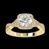 Unique Style Solitaire Ring Made In 18 / 14 / 10 KT Gold Embellished With Certified Lab Diamonds For Wedding And Anniversary Gift For Her