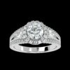 Split Shank Halo Ring Made In 18 / 14 / 10 KT Gold Embellished With Certified Lab Diamonds For Wedding And Anniversary Gift For Her