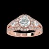 Split Shank Halo Ring Made In 18 / 14 / 10 KT Gold Embellished With Certified Lab Diamonds For Wedding And Anniversary Gift For Her