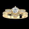Unique Design Solitaire Diamond Ring Made In 18 / 14 / 10 KT Gold Embellished With Certified Lab Diamonds For Wedding And Anniversary Gift