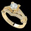Eternity Charm Round Solitaire Diamond Ring Made In 18 / 14 /10 KT Gold Studded With Certified Lab Diamond For Wedding And Anniversary Gift