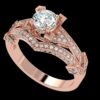 Eternity Charm Round Solitaire Diamond Ring Made In 18 / 14 /10 KT Gold Studded With Certified Lab Diamond For Wedding And Anniversary Gift