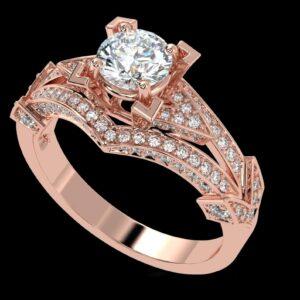 Eternity Charm Round Solitaire Diamond Ring Made In 18 / 14 /10 KT Gold Studded With Certified Lab Diamond For Wedding And Anniversary Gift