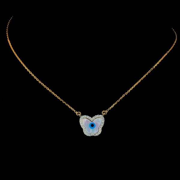 Evil-Eye Charming Pendant Made In 18 / 14 / 10 KT Gold Embellished With Certified Lab Diamonds For Birthday And Anniversary Gift For Her