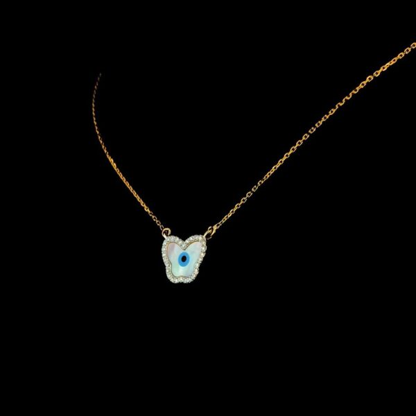 Evil-Eye Charming Pendant Made In 18 / 14 / 10 KT Gold Embellished With Certified Lab Diamonds For Birthday And Anniversary Gift For Her